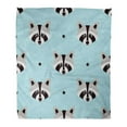 thumbnail image 1 of ASHLEIGH Throw Blanket Warm Cozy Print Flannel Colorful Racoon Raccoon Pattern in Flat Graphics Cute Comfortable Soft for Bed Sofa and Couch 50x60 Inches, 1 of 1