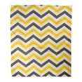 thumbnail image 1 of ASHLEIGH Throw Blanket Warm Cozy Print Flannel Gray Chevron Zigzag Pattern in Yellow Colors Stripe Comfortable Soft for Bed Sofa and Couch 58x80 Inches, 1 of 1