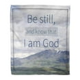 thumbnail image 1 of ASHLEIGH Throw Blanket Warm Cozy Print Flannel Saying Psalm 46 10 Bible Verse and Mountain Scripture Comfortable Soft for Bed Sofa and Couch 58x80 Inches, 1 of 1