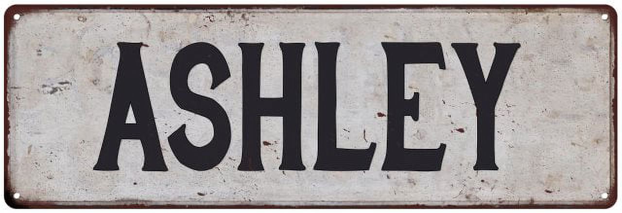 ASHLEY Vintage Look Rustic Chic Metal Sign 8x24 108240036576 - Walmart.com