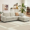 thumbnail image 1 of ASHOMELI 99'' Convertible Sectional Sofa,L Shaped Couch,Multi-Functional Reversible Sofa with USB and Type-C Charging Ports, Storage Space, Breathable Fabric, 1 of 9