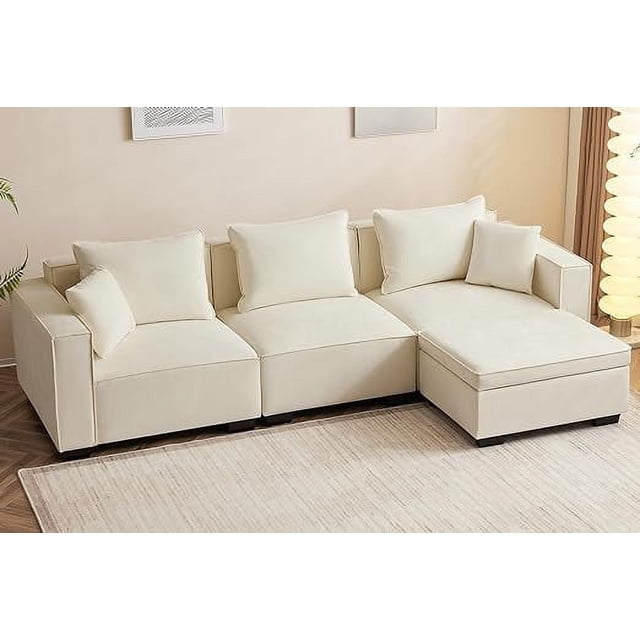 ASHOMELI Comfortable & Durable L Shaped Couch, Modular Sectional Sofa — free download