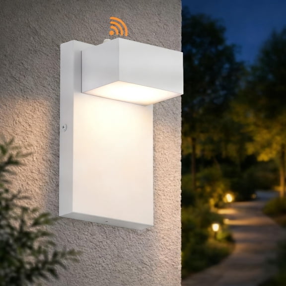 Outdoor Wall Sconce with Dusk to Dawn Sensor, Waterproof LED Porch Light 3000K Warm White for Front Door Garage