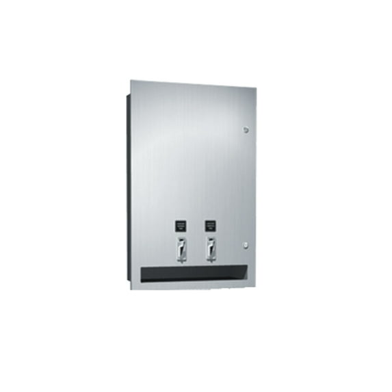 ASI-04684-F - Sanitary Napkin and Tampon Dispenser - Free Operation - Recessed