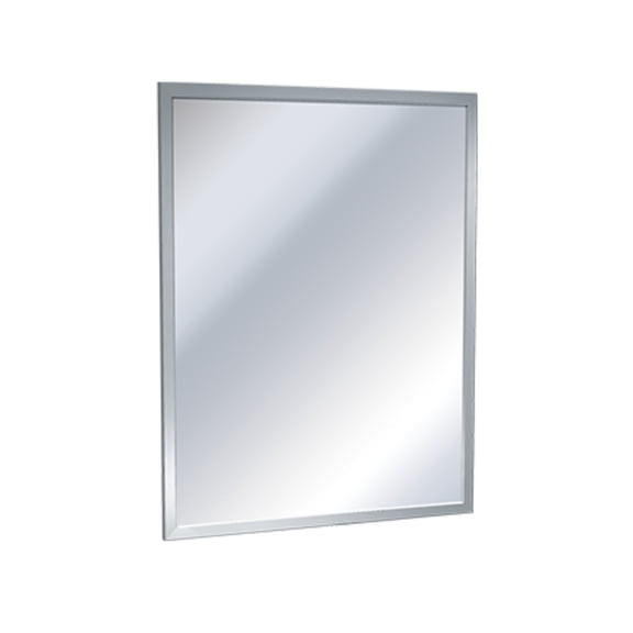 ASI 0600-B2430 - Mirror - Stainless Steel, Inter-Lok Angle Frame - Tempered Glass - 24"W X 30"H