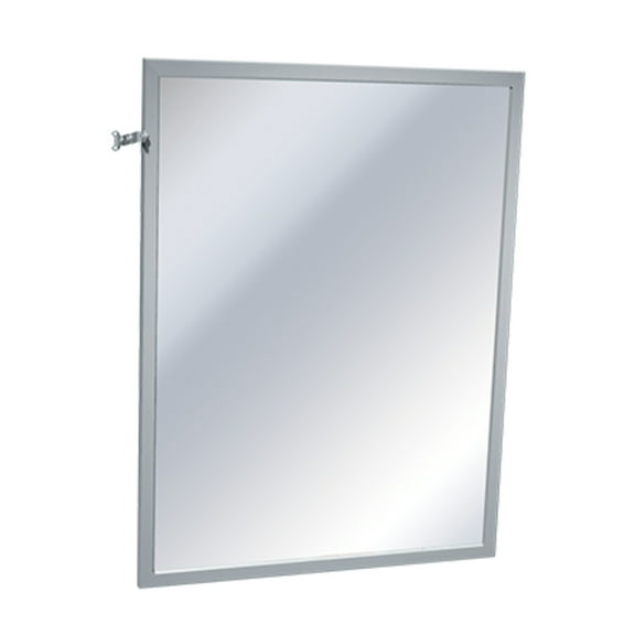 ASI 0600-T1624 - Mirror - Adjustable Tilt, Stainless Steel Inter-Lok Frame - Plate Glass - 16"W X 24"H