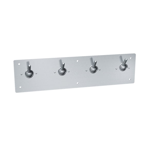 ASI-129 - Security Clothes Hook Strip - Front Mount - Surface Mounted
