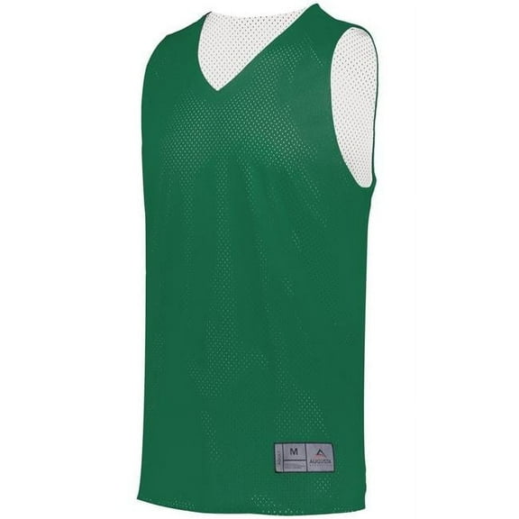 ASI 161.438.XL Adult Tricot Mesh 2.0 Reversible Jersey, Dark Green & White - Extra Large