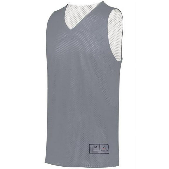 ASI 161.R04.XL Adult Tricot Mesh 2.0 Reversible Jersey, Graphite & White - Extra Large