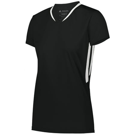 ASI 1682.420.M Ladies Full Force Short Sleeve Jersey, Black & White - Medium