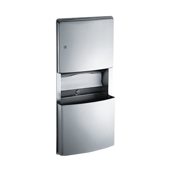 ASI 204623 - Roval - Paper Towel Dispenser Removable Waste Receptacle - Multi, C-fold - 3 gal. - Recessed