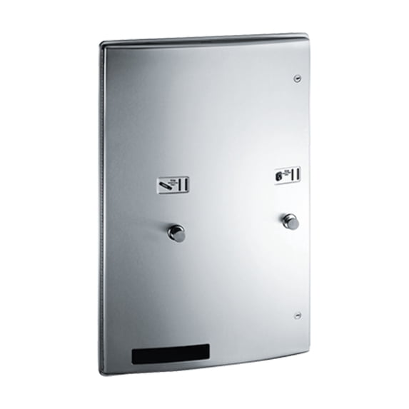 ASI 204684-50 - Roval™ - Sanitary Napkin and Tampon Dispenser - 50¢ Operation - Recessed