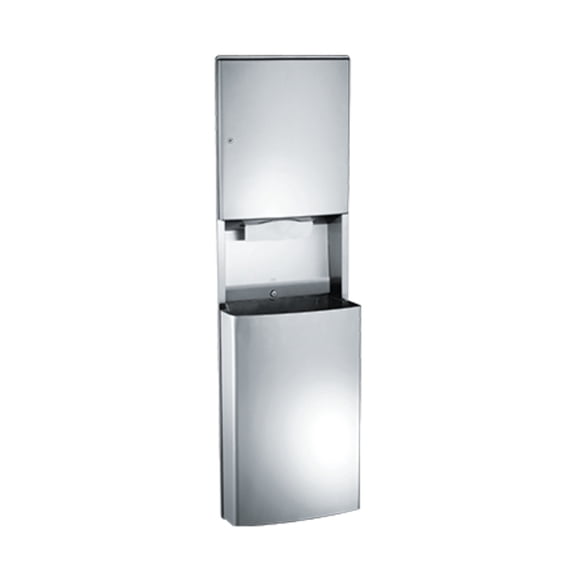 ASI 20469 - Roval - Paper Towel Dispenser Removable Waste Receptacle - Multi, C-fold - 14.8 gal. - Recessed