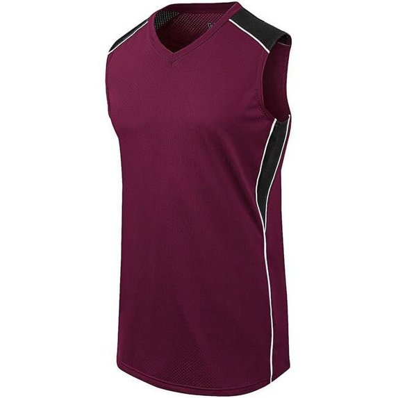 ASI 312163.524.S Girls Dynamite Jersey - Maroon, Black & White - Small