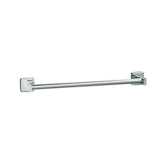 ASI 7355-18S - Towel Bar - Round - Satin Stainless Steel - 18"L - Surface Mounted