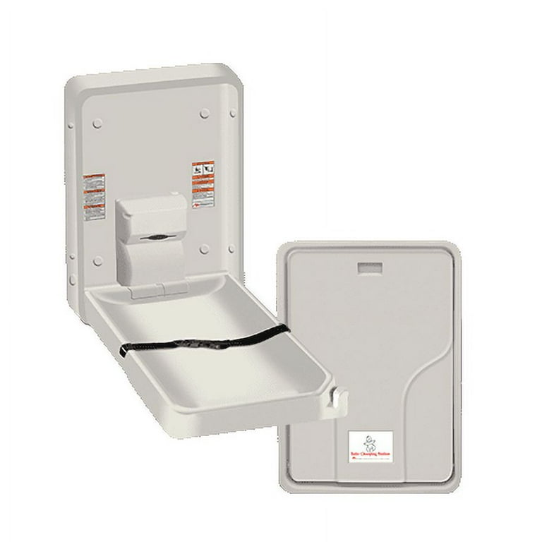 Vertical baby outlet changing station