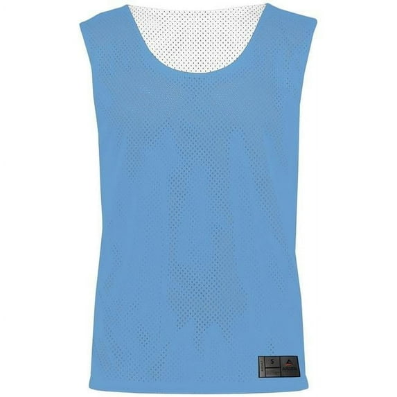 ASI 9717.293.2XL Adult Mesh Reversible Pinnie Top, Columbia Blue & White - 2XL