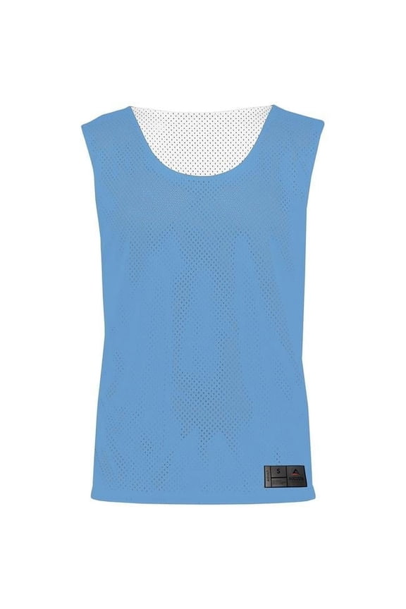 9717.293.2XL Adult Mesh Reversible Pinnie Top, Columbia Blue & White - 2XL