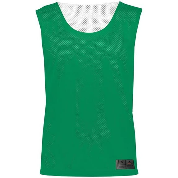 ASI 9718.340.XL Youth Mesh Reversible Pinnie Top, Kelly & White - Extra Large