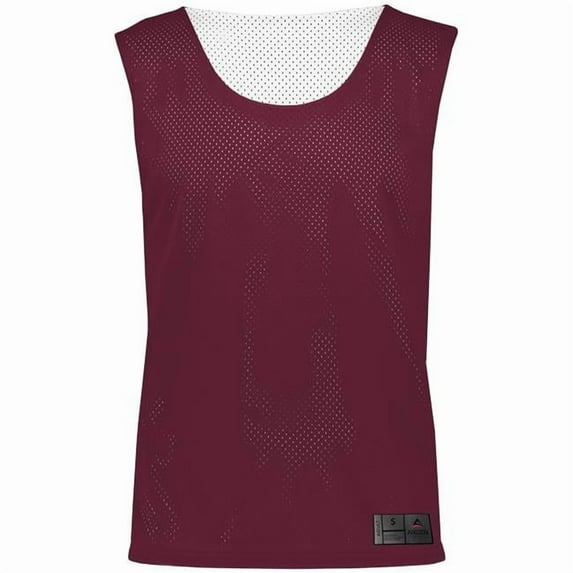 ASI 9718.380.L Youth Mesh Reversible Pinnie Top, Maroon & White - Large