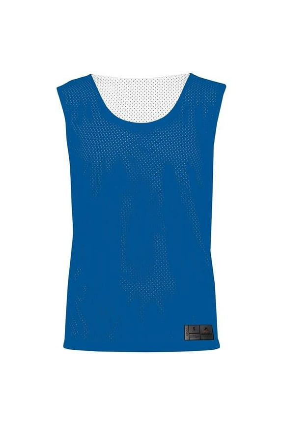 9717.280.M Adult Mesh Reversible Pinnie Top, Royal & White - Medium