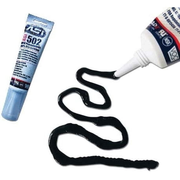 ASI, Silicone, Black RTV Industrial Sealant, 2.8 oz