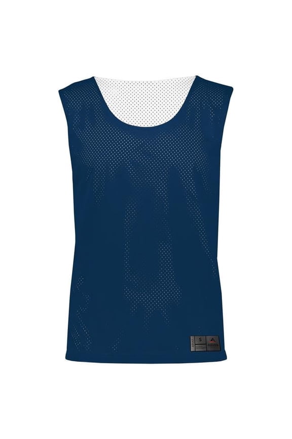 9718.301.XS Youth Mesh Reversible Pinnie Top, Navy & White - Extra Small