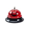 thumbnail image 1 of ASIAN HOME Call Bell, 3.35 Inch Diameter, Metal Bell, Red Smiley Face, Desk Bell Service Bell for Hotels, Schools, Restaurants, Reception Areas, Hospitals, Customer Service, RED (3 Bells), 1 of 3