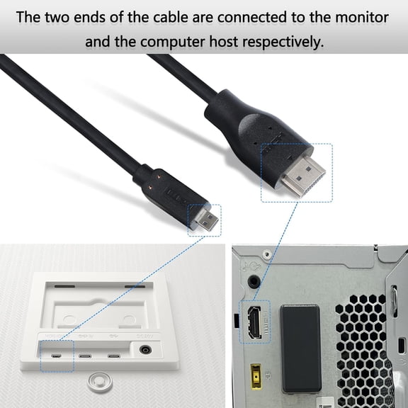 ASIASN-1.5m/4.9ft Micro HDMI to HDMI Cable Compatible with Samsung Freestyle Projector, OLED G8, OLED G9, M8(M80B) Monitor for S27C900PAN, SP-LSP3BLA, SP-LFF3CLA, 34BG850, S49CG954SN
