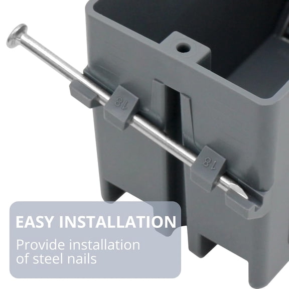 ASIASN-1 Gang Electrical Box 6 Pack,Gray Electrical Outlet Boxes Plastic for Drywall,18 Cu.in.PVC New Work Electrical Switch and Outlet Box.