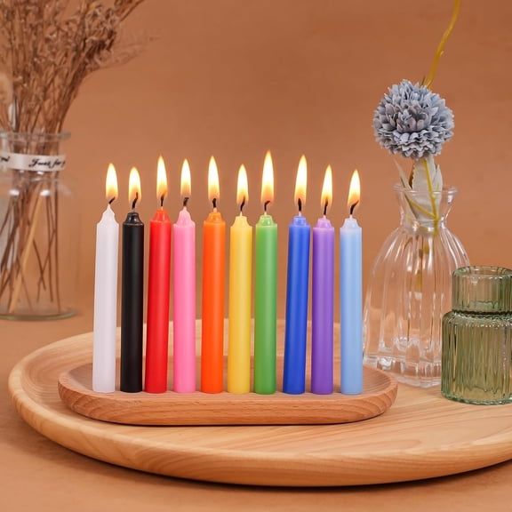 ASIASN-100 Pack Spell Chime Candles, 4 Inch Mini Unscented, Dripless Taper Candles with 1.5 Hour Burn Time 10 Color Set for Rituals, Meditation, Prayer, Wicca, Pagan Spells & Home Dcor