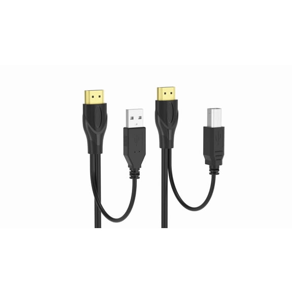 ASIASN-10ft/3m 2 Pack USB HDMI KVM Cable for HDMI KVM Switch, USB Powered and Data Transfer, 4K@60Hz YUV 4:4:4