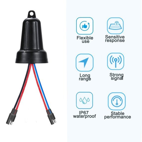 ASIASN-12V Waterproof Remote Switch,Mini Wireless Switch with SAE Connector Plug,DC5V/12V/24V/48V/10A Relay RF Remote ON/Off Switches with 328FT Long Range for Ceiling Lights,Agricultural Sprayers