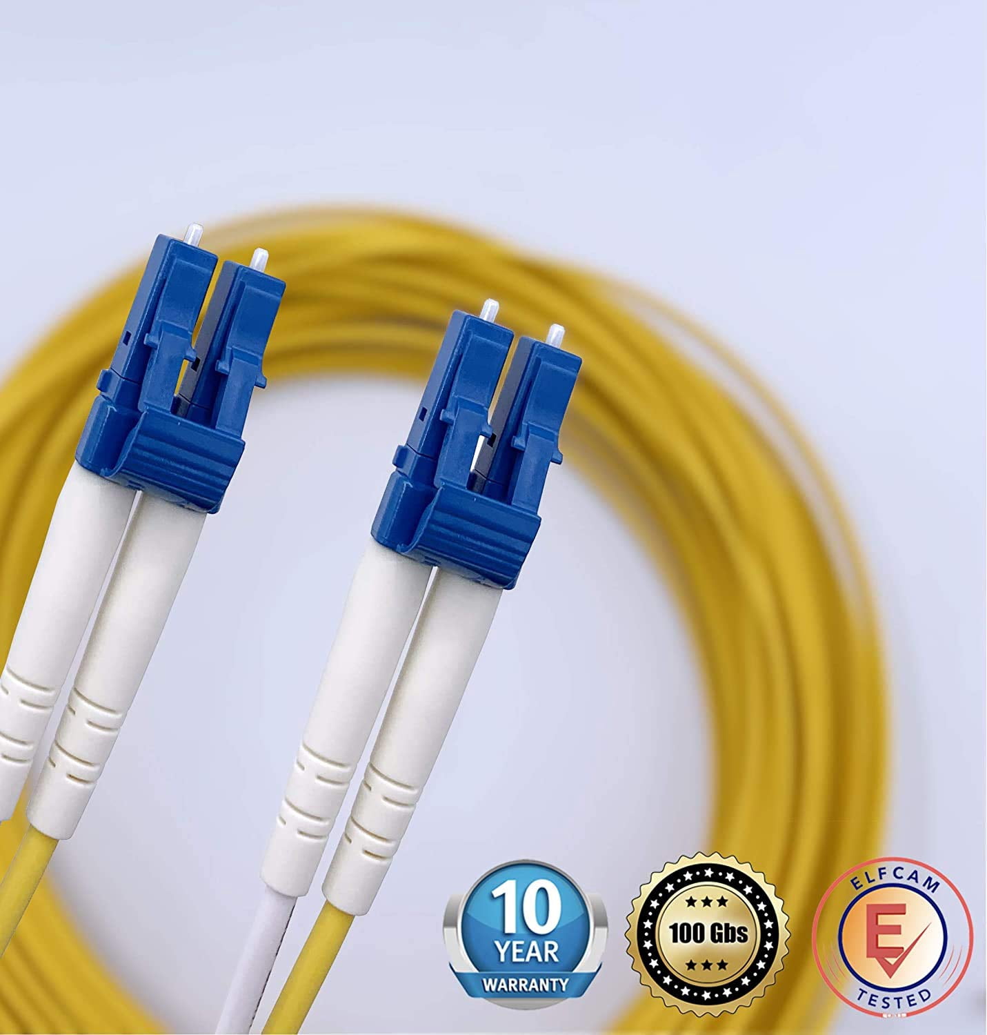 ASIASN-® - 15m/49.21ft Fiber Optic Cable LC/UPC to LC/UPC OS2 ...