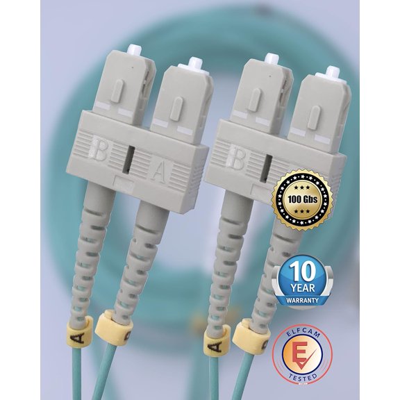 ASIASN- - 15m Fibre Optic Cable SC/UPC to SC/UPC Multimode Duplex 50/125um OM3 LSZH(15M)