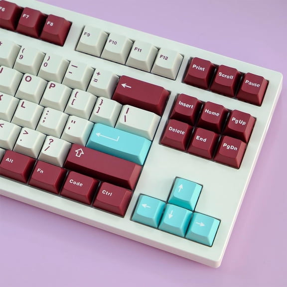 ASIASN-163 Keys Doubleshot Keycaps Cherry Profile Yuru Keycap Set Fit for 61/64/87/104/108 Cherry Mx Switches Mechanical Keyboard