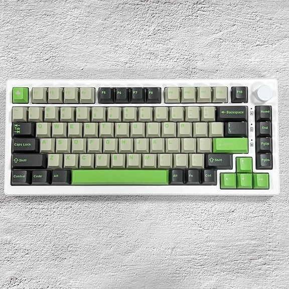 ASIASN-163 Keys Green Keycaps Cherry Doubleshot Coniferous Keycaps Set Fit for ISO ANSI 95% 75% 65% 60% Mechanical Keyboard Cherry Mx Switches