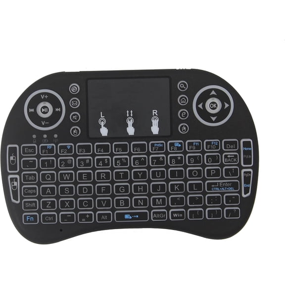 ASIASN-2.4GHz Mini Wireless Keyboard with Touchpad & LED Backlit, Portable for Laptop/PC/Tablets/Windows/Mac/TV/Xbox/PS3/Raspberry Pi (i8+ Red)