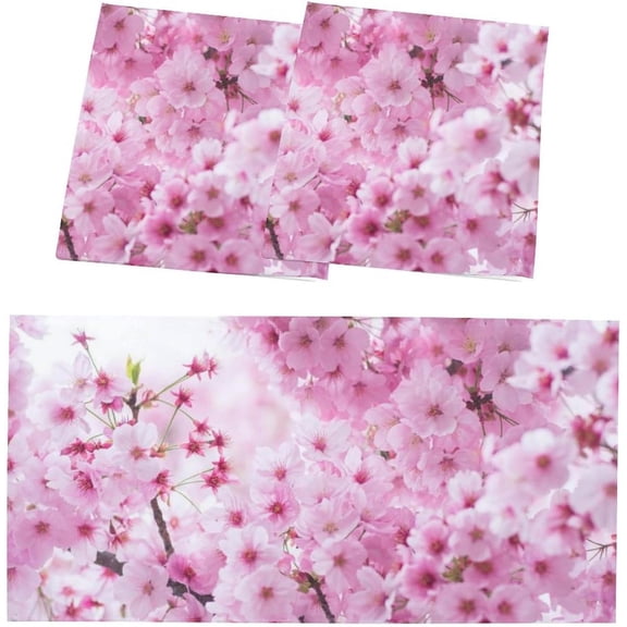 ASIASN-2 Pack Fluorescent Light Cover for Classroom, Oriental Cherry Leaf Drop Ceiling Decorative Film Filter,Pink Cherry Eliminate Harsh Glare Causing Eyestrain and Headaches