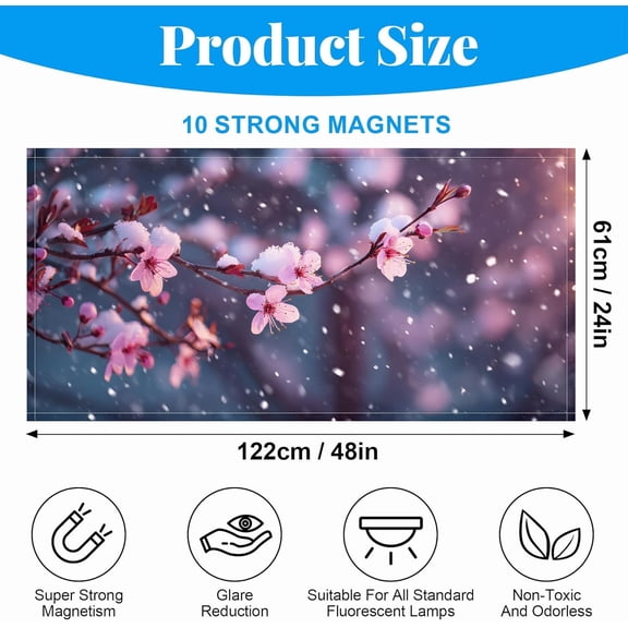 ASIASN-2 Pack Fluorescent Light Covers- 4 x 2 Feet Magnetic Ceiling Light Cover Room Supplies (Color 10)