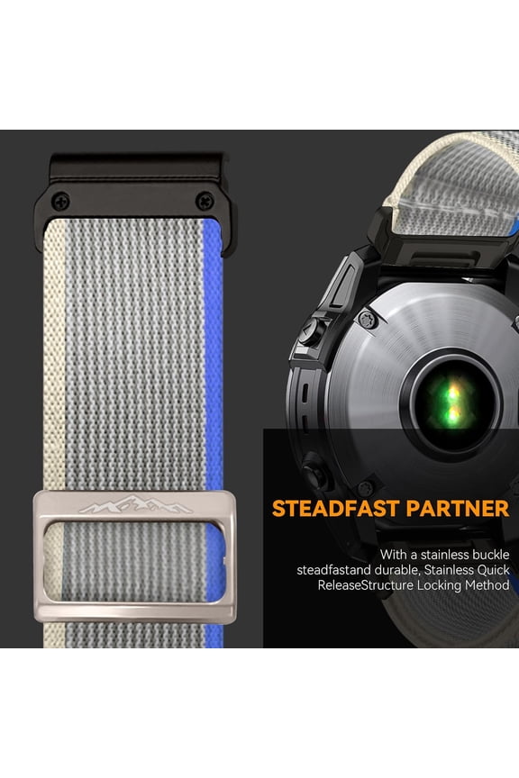 -22mm Nylon Sport Band for Garmin Feinx 6 Pro/6/7/7 Pro/5/5 Plus Band, Soft Adjustable Strap for Forerunner 935/945/955,for Instinct/2/Approach S60/S70-47mm, Descent G1/Epix 2/Epix Pro 47mm