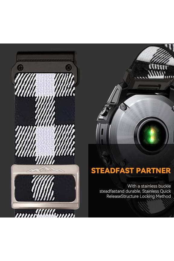 -22mm Nylon Sport Band for Garmin Feinx 6 Pro/6/7/7 Pro/5/5 Plus Band, Soft Adjustable Strap for Forerunner 935/945/955,for Instinct/2/Approach S60/S70-47mm, Descent G1/Epix 2/Epix Pro 47mm