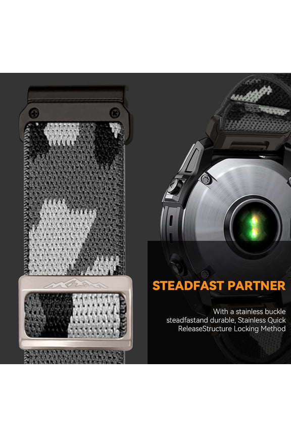 -22mm Nylon Sport Band for Garmin Feinx 6 Pro/6/7/7 Pro/5/5 Plus Band, Soft Adjustable Strap for Forerunner 935/945/955,for Instinct/2/Approach S60/S70-47mm, Descent G1/Epix 2/Epix Pro 47mm