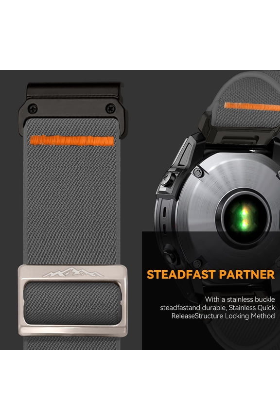 -22mm Nylon Sport Band for Garmin Feinx 6 Pro/6/7/7 Pro/5/5 Plus Band, Soft Adjustable Strap for Forerunner 935/945/955,for Instinct/2/Approach S60/S70-47mm, Descent G1/Epix 2/Epix Pro 47mm