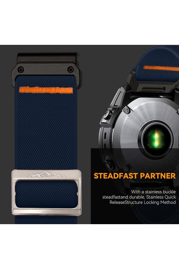 -22mm Nylon Sport Band for Garmin Feinx 6 Pro/6/7/7 Pro/5/5 Plus Band, Soft Smartwatch Strap for Forerunner 935/945/955,for Instinct/2/Approach S60/S70-47mm, Descent G1/Epix 2/Epix Pro 47mm