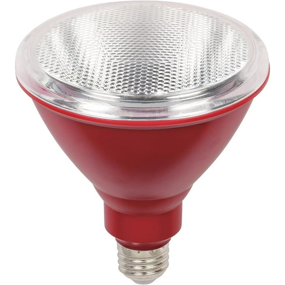 ASIASN-3314700 100-Watt Equivalent PAR38 Flood Red Outdoor Weatherproof LED Light Bulb with Medium Base, 1 Count (Pack of 1)