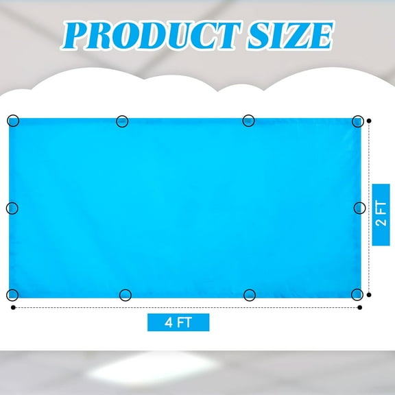 ASIASN-4 Pack Fluorescent Light Covers 4 x 2 Feet Magnetic Light Cover for Drop Ceiling, Fluorescent Ceiling Shade Filters for Office Classroom Home Hospital Decor(Blue)