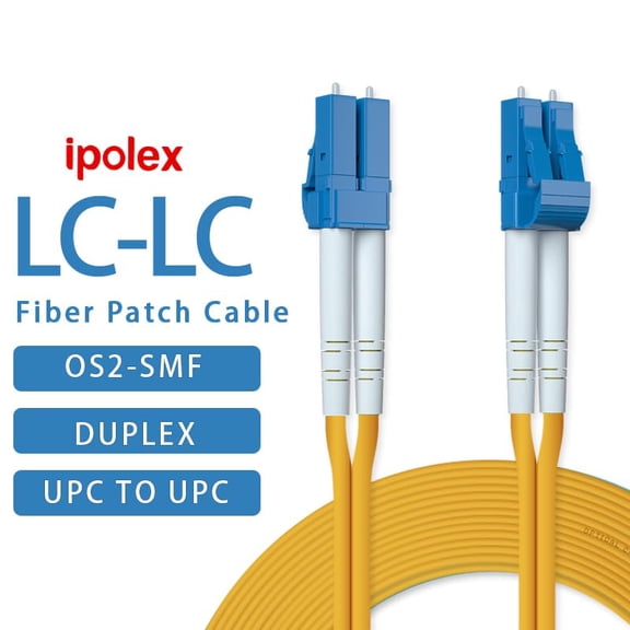 ASIASN-4-Pack LC to LC Fiber Patch Cable Single Mode Duplex - 5m(16ft) - OS2 Fiber Optic Cable Cord Jumper- LSZH 9/125m, 10Gb/Gigabit, SMF, Yellow