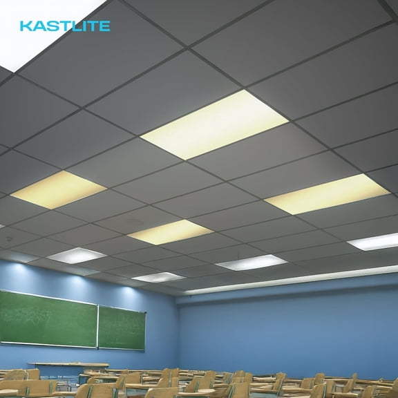 ASIASN-4-Pack Soft Glow Fluorescent Light Covers for Ceiling Lights - 2x4 ft Magnetic Fabric Overhead Fixture Shade - Cozy Classroom Office Room & Home Lighting Diffuser, Teacher Decor