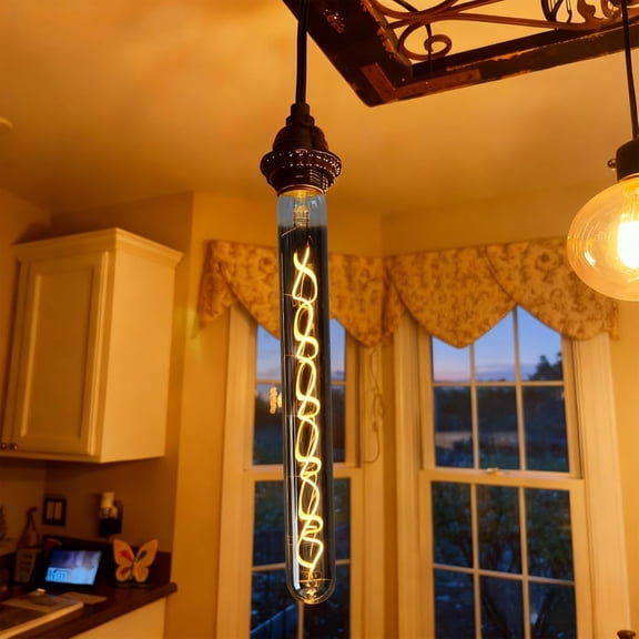 ASIASN-40 Watt Decorative Vintage LED Light Bulbs, T32 Electroplated Bubble 4W LED Filament Edison Bulb,2700K Oversized Warm Lights,Dimmable E26 Lamp Base,1-Pack